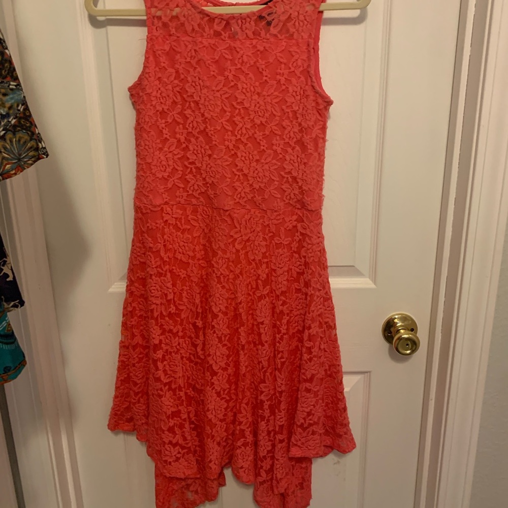 Lilt  salmon-colored lacy dress
